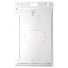 Rigid Side Loading Badge Holder with Thumb Slot, Credit Card Size