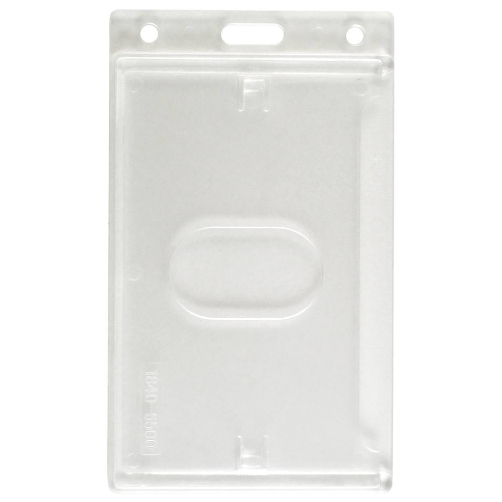 Rigid Vertical Side-Loading Badge Holder, Credit Card Size Rigid Vertical Side-Loading Badge Holder, Credit Card Size
