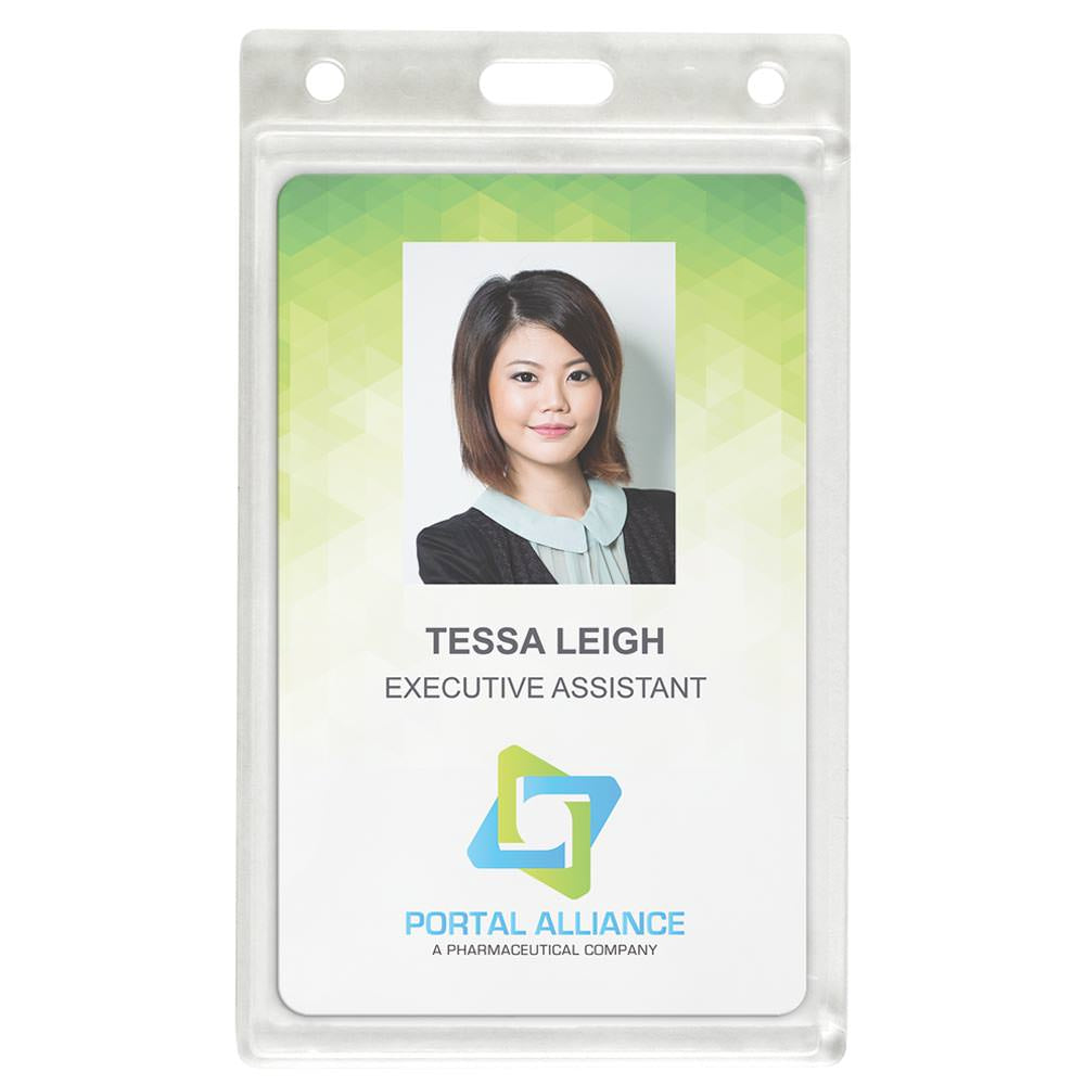 Rigid Vertical Side-Loading Badge Holder, Credit Card Size Rigid Vertical Side-Loading Badge Holder, Credit Card Size