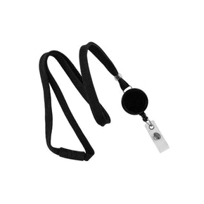 3/8" Flat Lanyard with Badge Reel - IDenticard.com