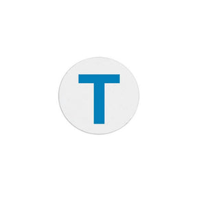 TIMEspot Expiring Visitor Badge FRONT - Pre-Printed "T" (Box of 1000) - IDenticard.com