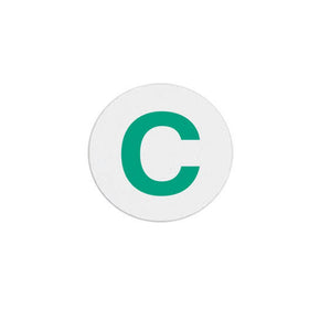 TIMEspot Expiring Visitor Badge FRONT - Pre-Printed "C" (Box of 1000) - IDenticard.com
