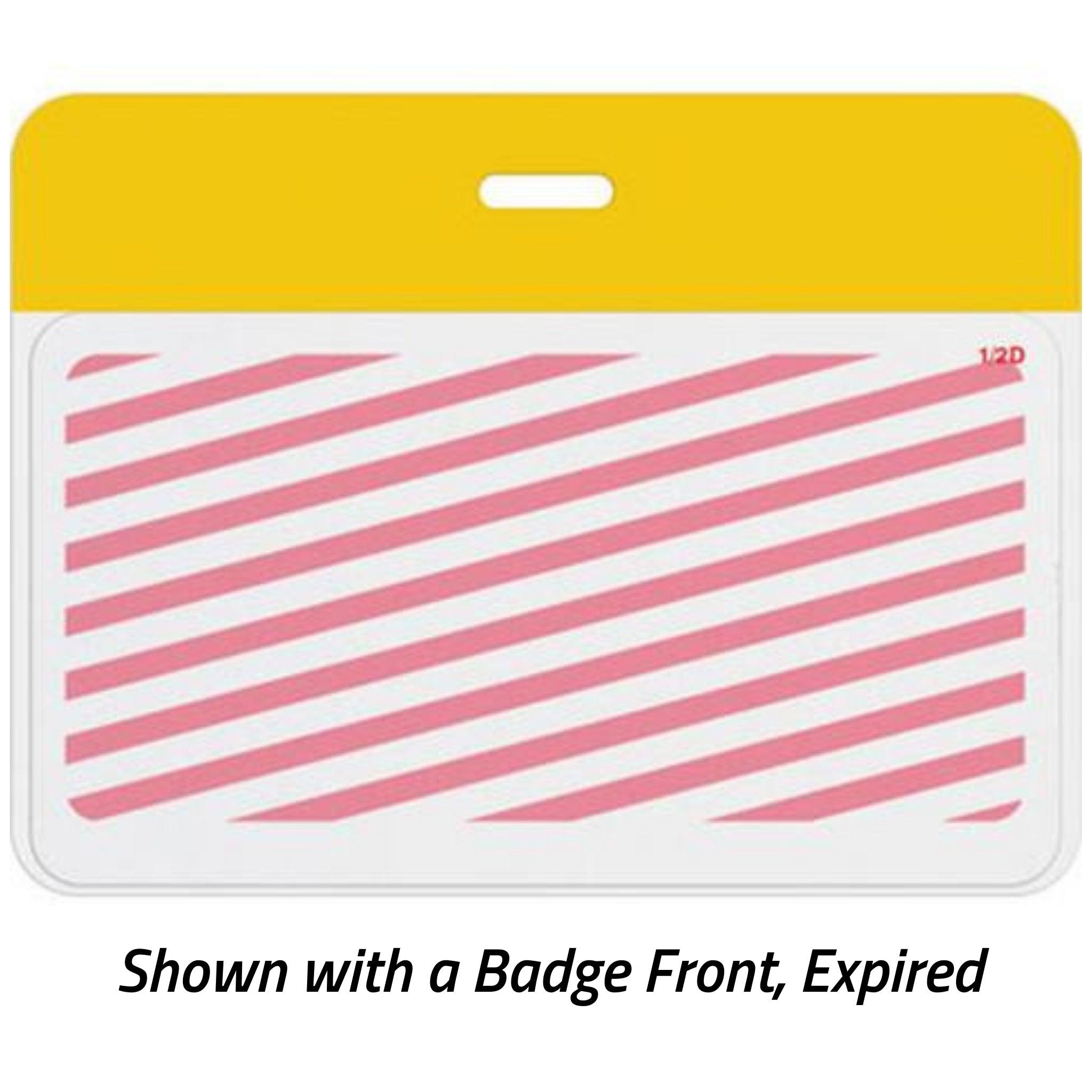 TEMPbadge® Large Expiring Visitor Badge BACK - Color Bar (Box of 1000) TEMPbadge® Large Expiring Visitor Badge BACK - Color Bar (Box of 1000)