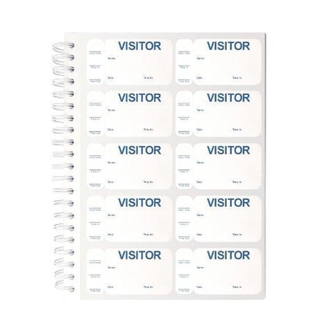 TEMPbadge® Non-Expiring Visitor Badge Log Book (500 badges)