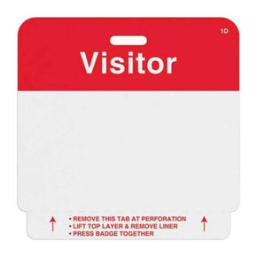 Expiring Slotted Visitor Badges - Pre-Printed "VISITOR", Hand-Writable (Box of 500) - IDenticard.com