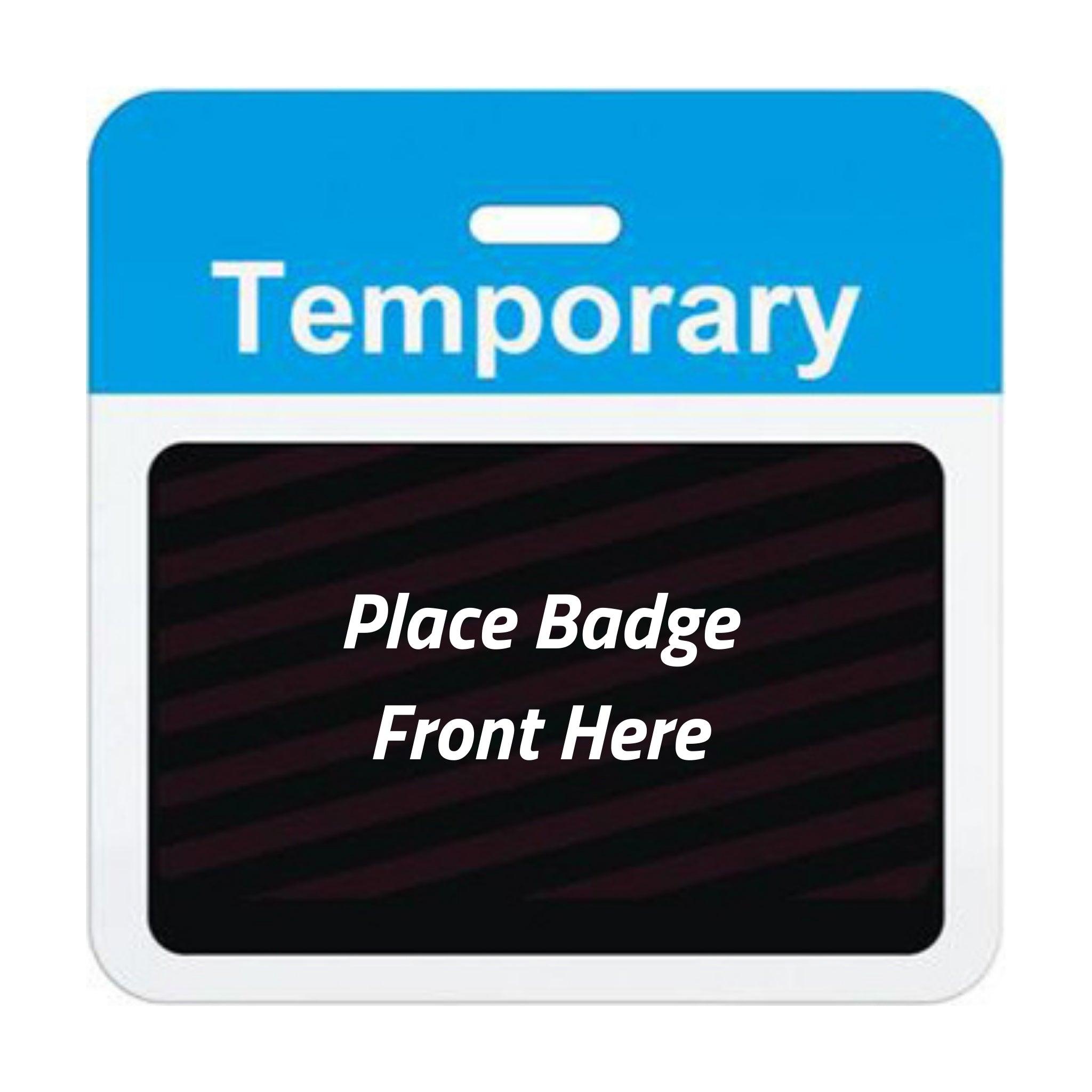 TEMPbadge® Expiring Visitor Badge BACK - Pre-Printed Title (Box of 1000) TEMPbadge® Expiring Visitor Badge BACK - Pre-Printed Title (Box of 1000)