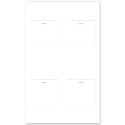 Blank Laser-Printable ID Cards with Horizontal Slot