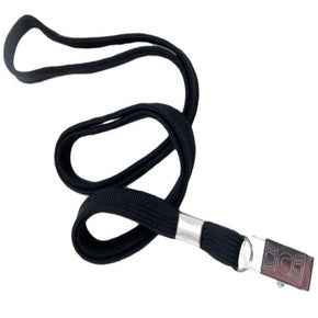 3/8" Tubular Lanyard With Metal Bulldog Clip - IDenticard.com