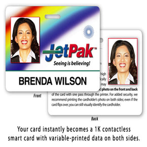 SMART Insert for Dual-Sided IDentiSMART ID Cards–H. Slot, CR80-CC Size - IDenticard.com