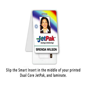 SMART Insert for Dual-Sided IDentiSMART ID Cards–V. Slot, CR80-CC Size - IDenticard.com