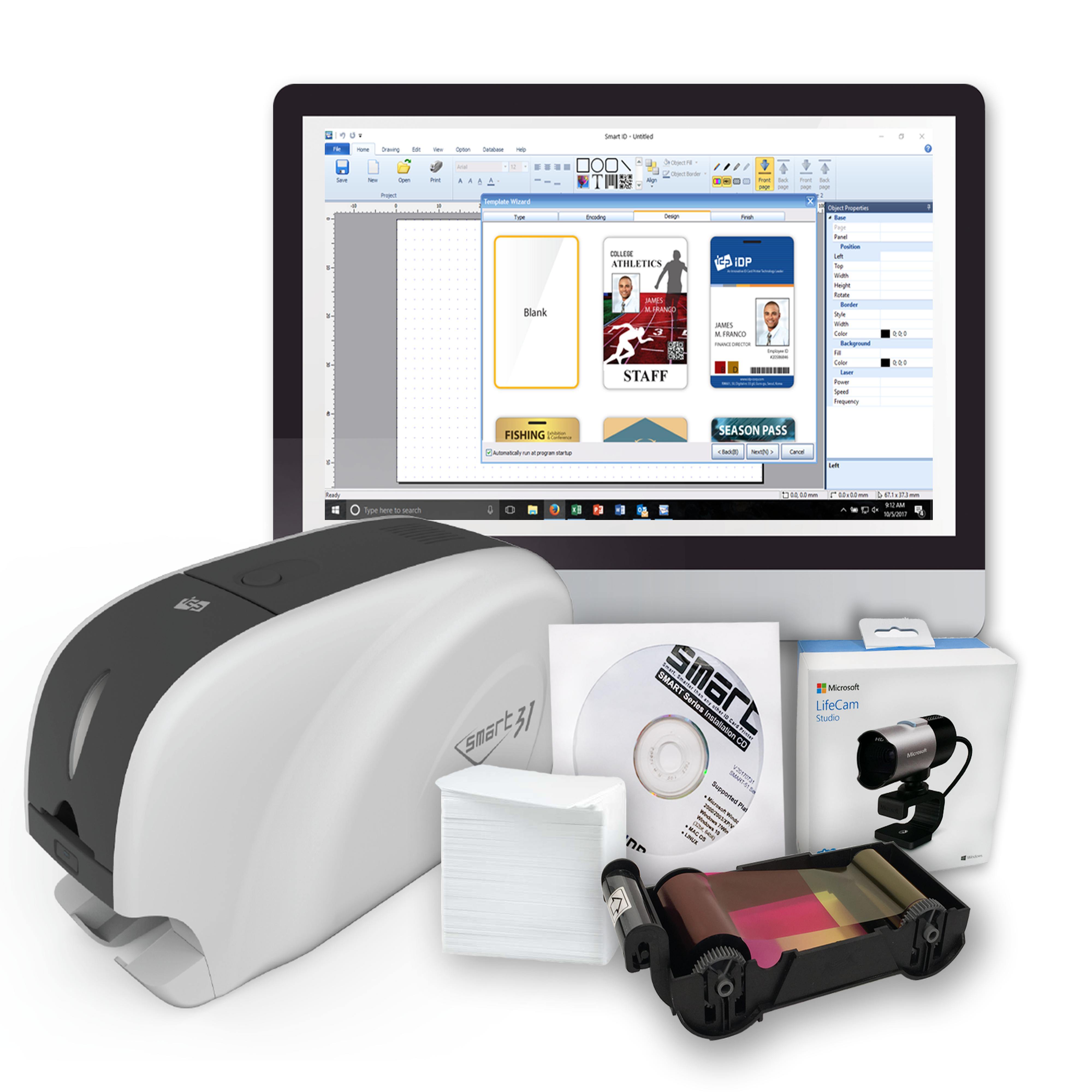 SMART 31S Single-Sided ID Card Printer Bundle SMART 31S Single-Sided ID Card Printer Bundle