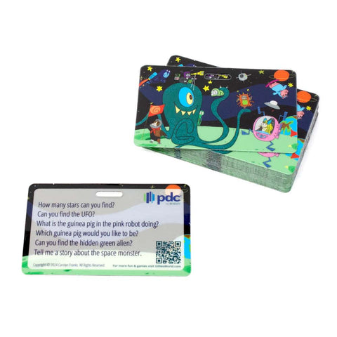 Pediatric Cards for Healthcare Providers, 25 Space-Themed Cards