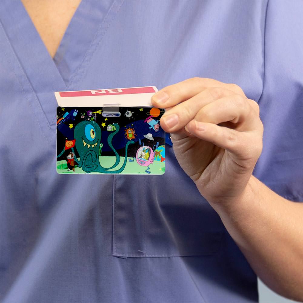 monsters inc scrub top Pediatric Cards for Healthcare Providers, 25 Space-Themed Cards