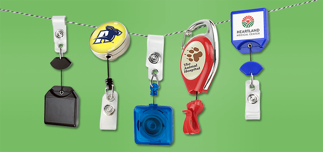 Custom Retractable Badge Holder with a Slip Clip