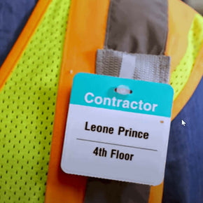 Expiring Visitor Badge BACK - Color Bar (Box of 1000) - IDenticard.com