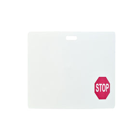 1-Day "Stop Sign" Badge Back with Spot Expiration (4" x 2.25") - IDenticard.com