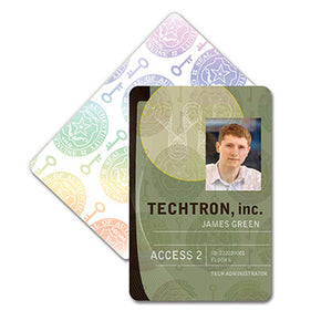 Adhesive-Backed Security Overlay with "Key & Seal" Hologram (7 mils) - IDenticard.com