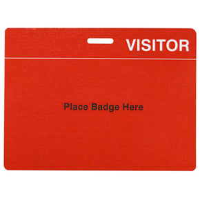 Reusable Colored Visitor Card Back  - Slotted, Pre-printed "VISITOR" (Box of 200) - IDenticard.com