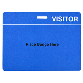 Reusable Colored Visitor Card Back  - Slotted, Pre-printed "VISITOR" (Box of 200) - IDenticard.com