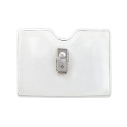 Orange Peel Texture Flexible Badge Holder with 2-Hole Clip - IDenticard.com