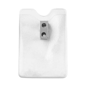 Orange Peel Texture Flexible Badge Holder with 2-Hole Clip - IDenticard.com