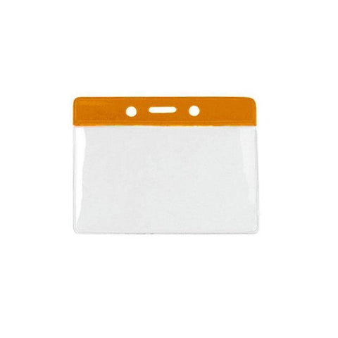 Flexible Badge Holder with Color Bar, Credit Card Size