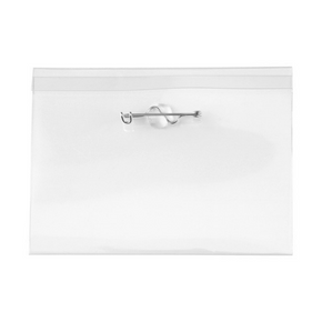 Rigid Name Tag Badge Holder with Nickel-Plated Steel Pin
