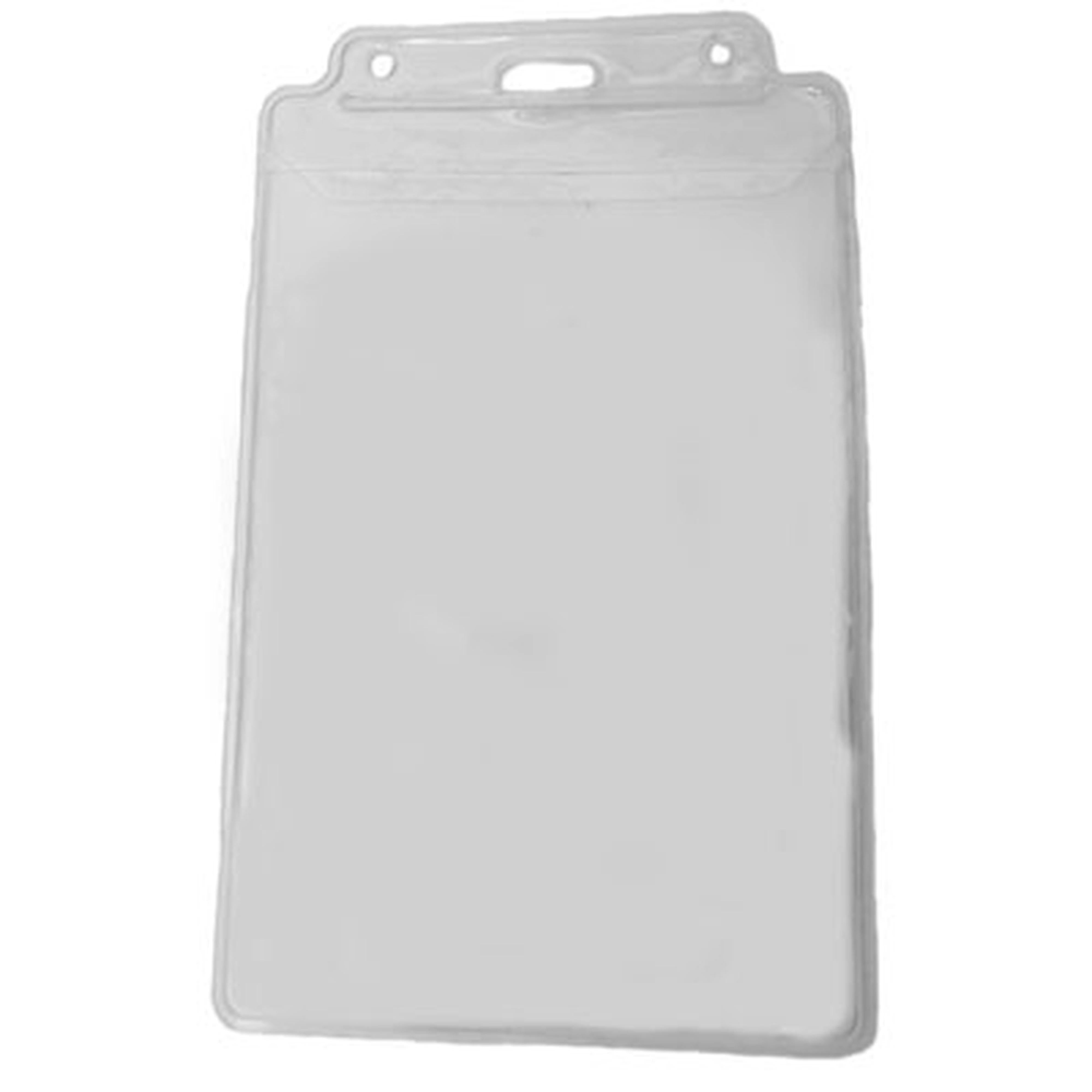 Clear Flexible Badge Holder with Resealable Closure