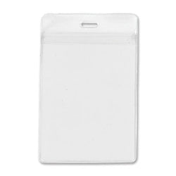 Clear Vinyl Vertical Holder with Front and Back Pockets, 3