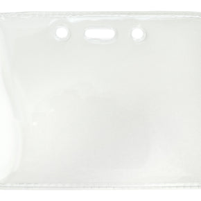 Clear Vinyl Vertical Anti-Static Badge Holder w. Slot & Chain Holes - IDenticard.com