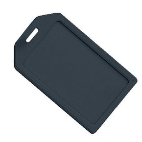 Black Rigid Plastic Luggage Tag Holder - IDenticard.com