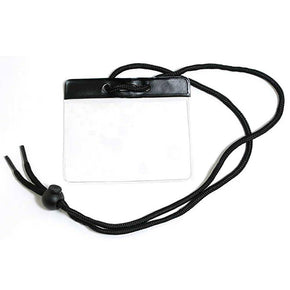 Vinyl Badge Holder with Color Bar and Neck Cord - IDenticard.com