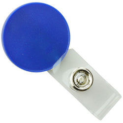 Round Metallic Blue LogoClip™ - IDenticard.com