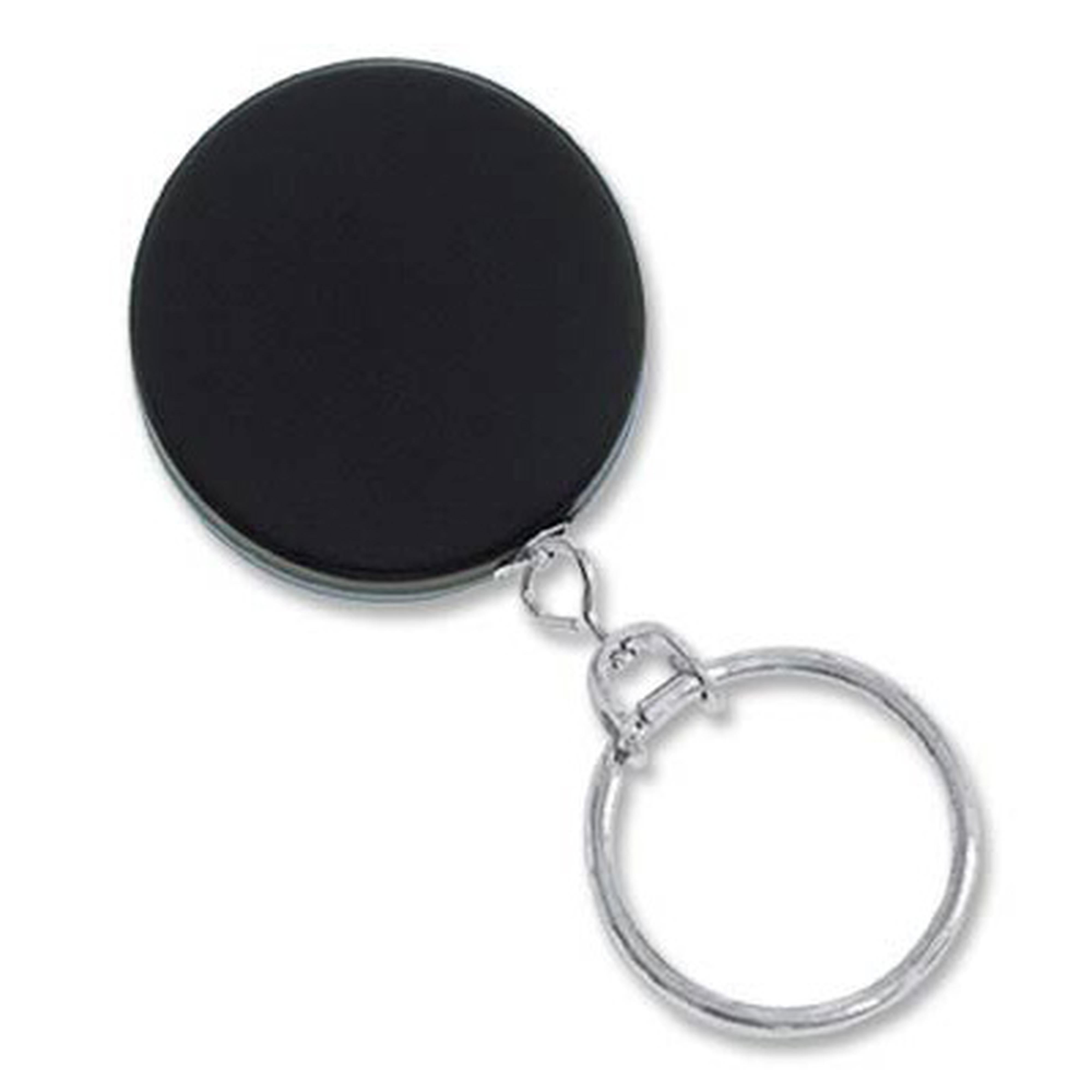 Black /Chrome Heavy Duty Badge Reel with Nylon Cord Clear Vinyl Strap & Belt Clip