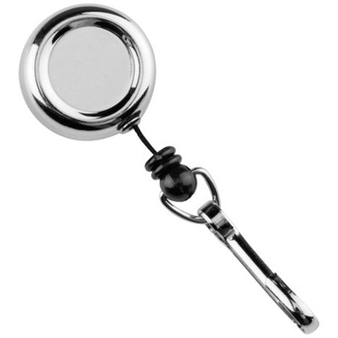 Small Metal Case Retractable Badge Reel with Swivel Hook, Spring Clip(15