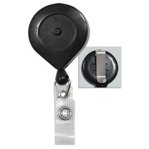 Black Badge Reel with Quick Lock And Release Button - IDenticard.com