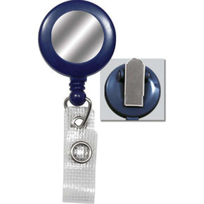 Black Badge Reel–Silver Sticker, Reinforced Vinyl Strap & Spring Clip - IDenticard.com
