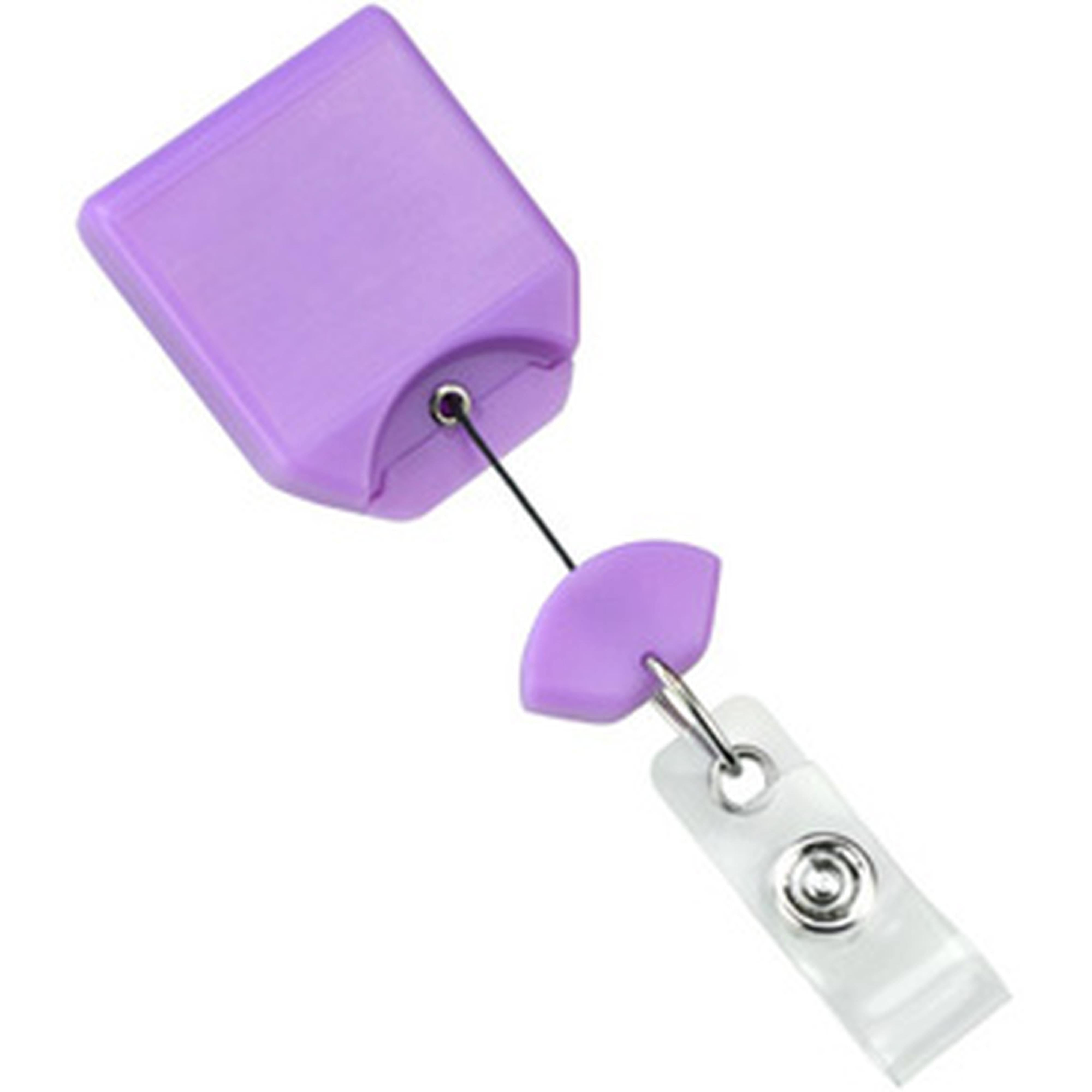B∙Reel Twist-Free Retractable Badge Reel, Swivel Clip with Teeth (Pack of 100) White