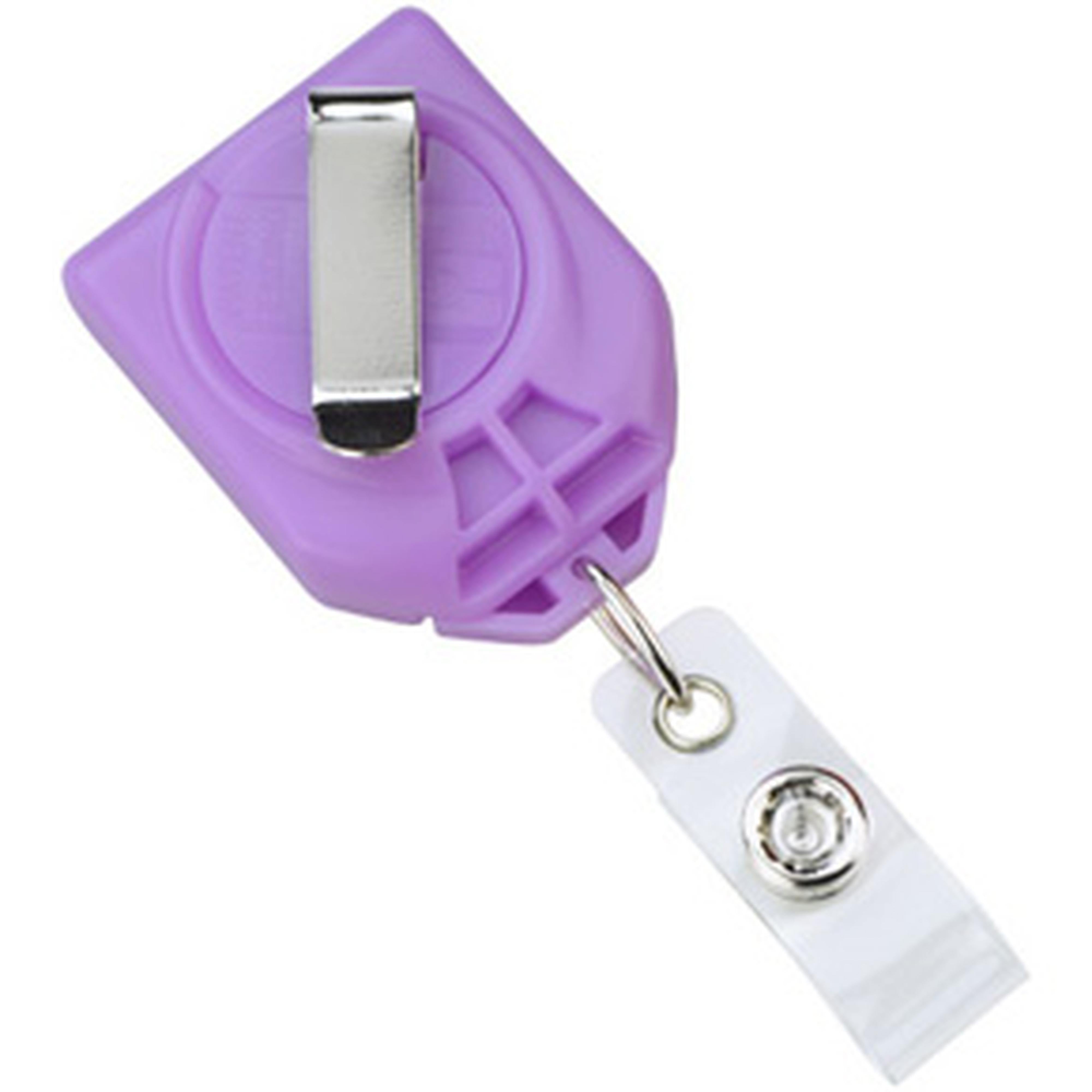 B∙Reel Twist-Free ID Retractable Badge Reel with Swivel Clip, Front Facing White