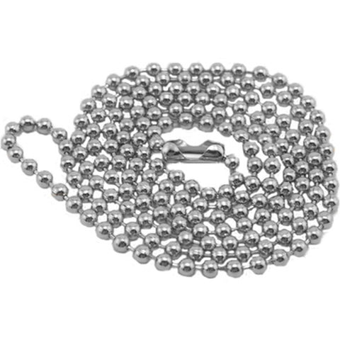 Nickel-Plated Steel Beaded Neck Chain (24