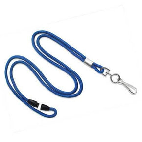 1/8" Round Breakaway Lanyard with Nickel-Plated End Fitting - IDenticard.com
