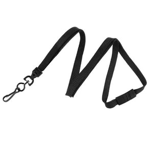 3/8" Breakaway Lanyard with Black Oxide Swivel Hook - IDenticard.com