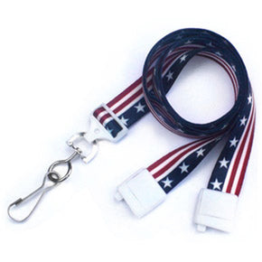5/8" Stars & Stripes Lanyard - IDenticard.com