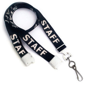 5/8" Pre-Printed "STAFF" Lanyard - IDenticard.com