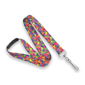 3/4" Paint Splatter Lanyard - IDenticard.com