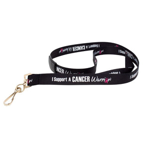 5/8” "I Support A Cancer Warrior” Lanyard - IDenticard.com