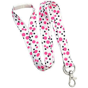 5/8" Polka Dot Lanyard - IDenticard.com