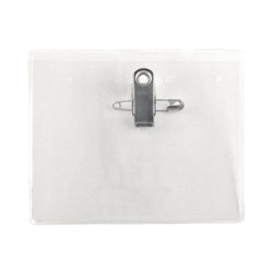 Flexible Badge Holder with Pin and Clip Combo, Government Size