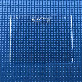 Flexible Horizontal  Badge Holder with Pin, Government Size