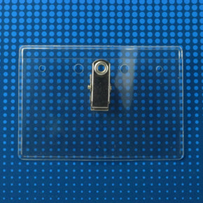 Flexible Horizontal Clip-on Badge Holder, Credit Card Size